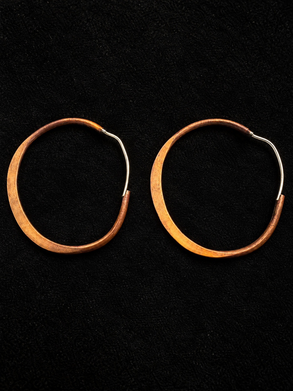 ⚜️ Copper-tone Hoop Earrings | Artisan-Style Oversized 💗